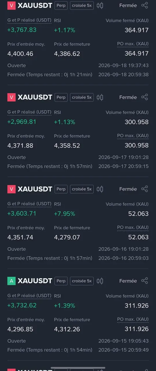 Relevé de résultats n° 2 de la stratégie MACD